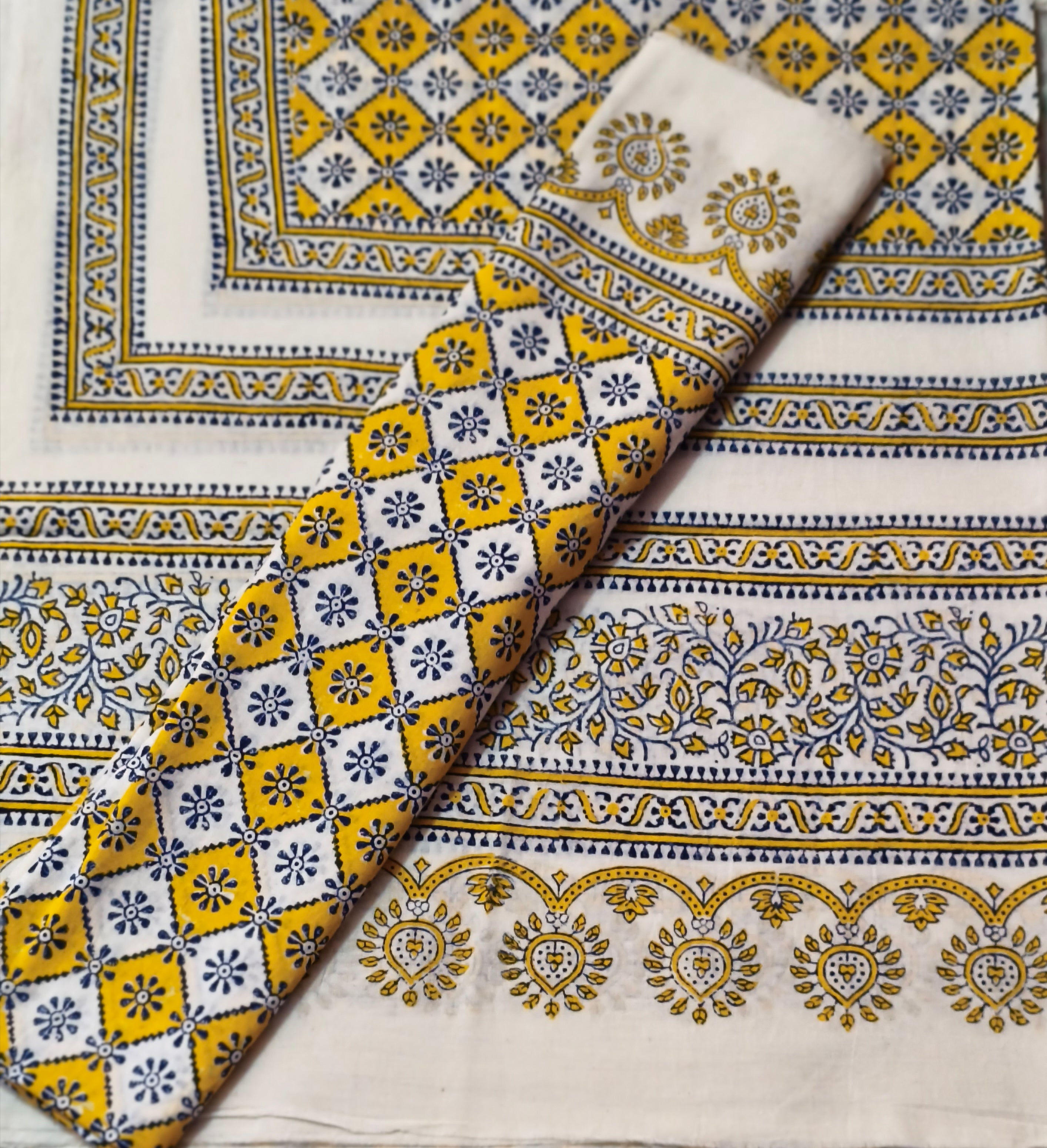 Block print Shirt Dupatta