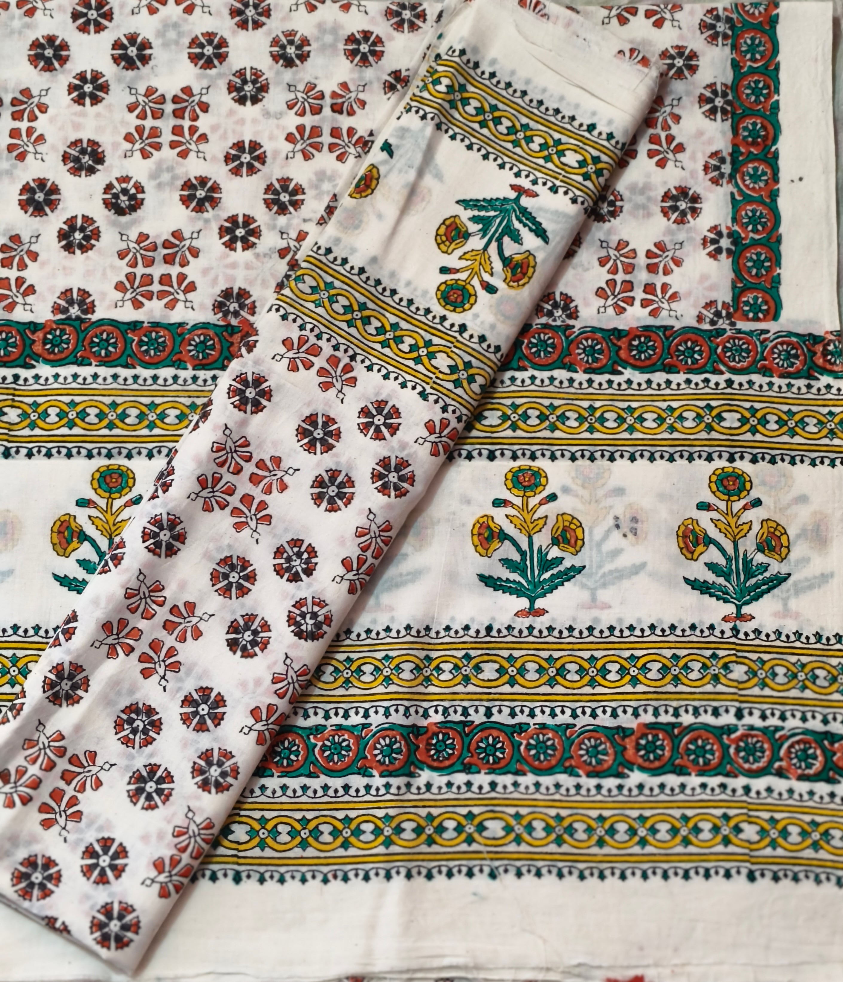 Block print Shirt Dupatta soft Cotton