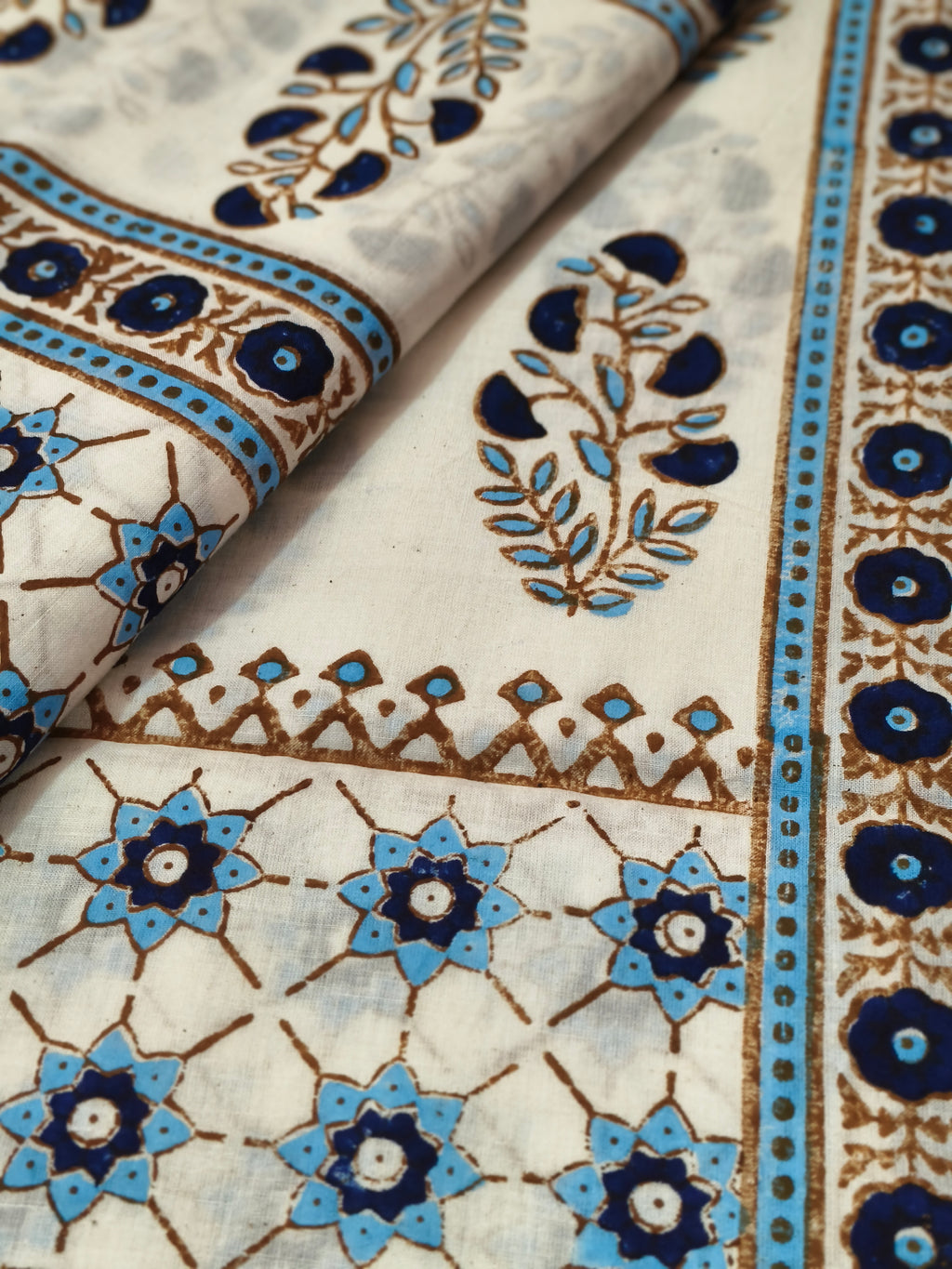 Block print Shirt Dupatta soft Cotton