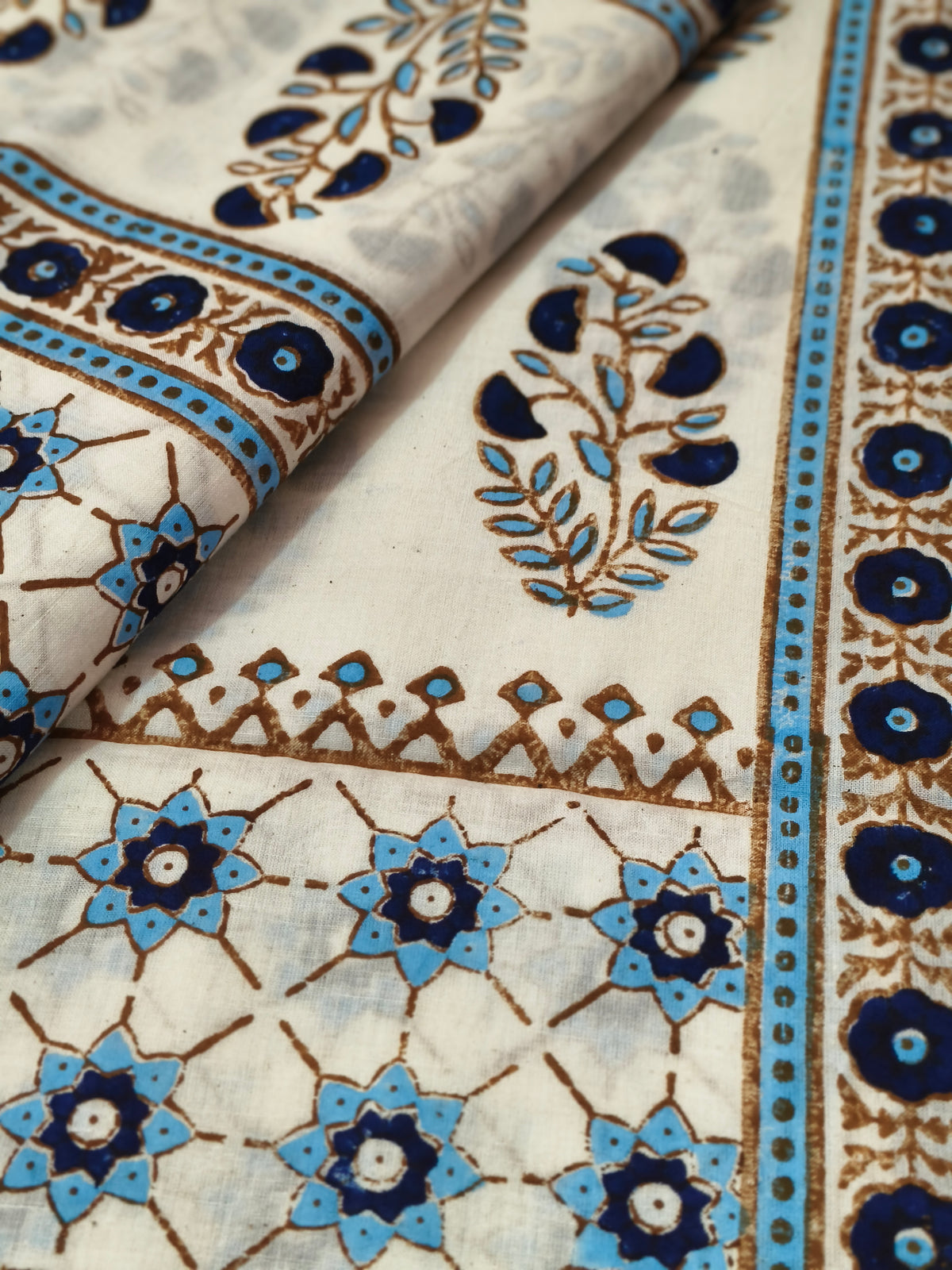 Block print Shirt Dupatta soft Cotton