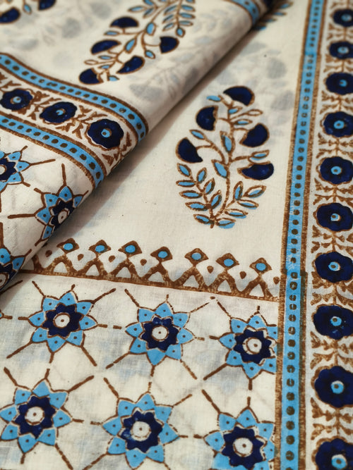 Block print Shirt Dupatta soft Cotton