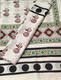 Block print Shirt Dupatta soft Cotton