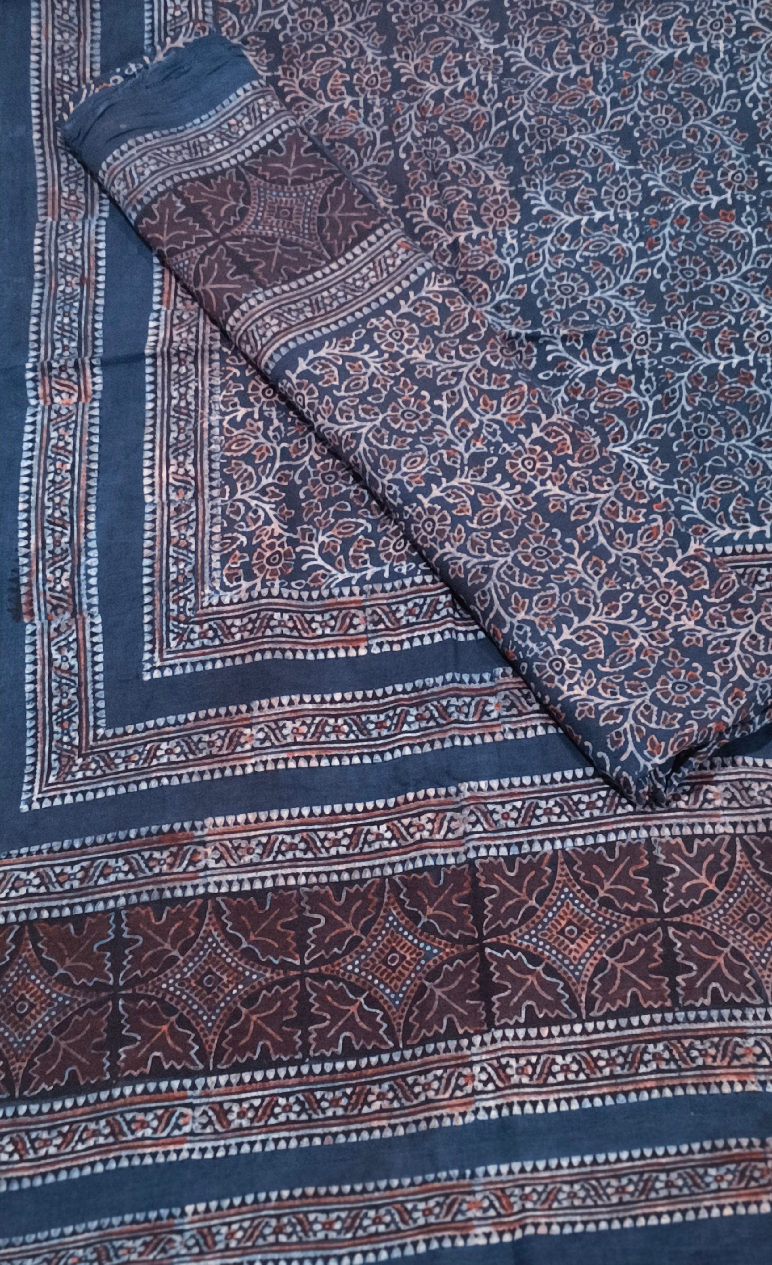 Blue Lawn Shirt Dupatta