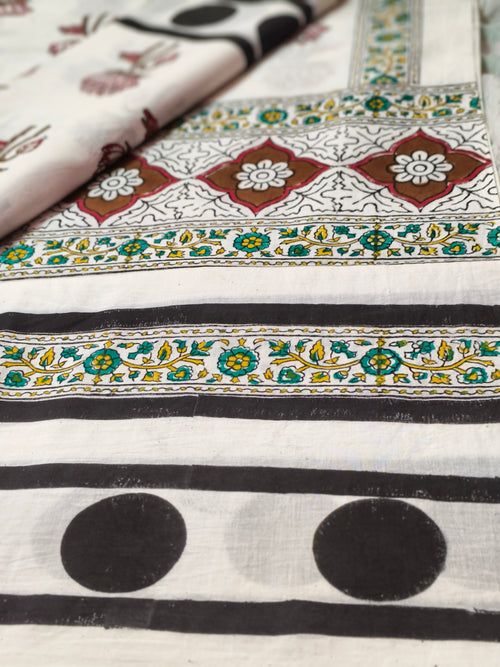 Block print Shirt Dupatta soft Cotton